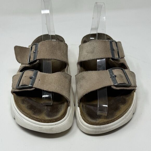 Birkenstock Papillio Arizona Sandals Womens 7 EU 38 Narrow Brown Platform Shoes - Picture 6 of 16